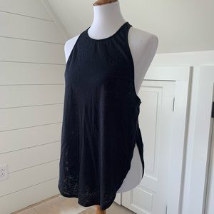 DYI athletics black burnout side vent tank S